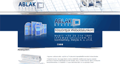 Desktop Screenshot of ablaksystem.hu